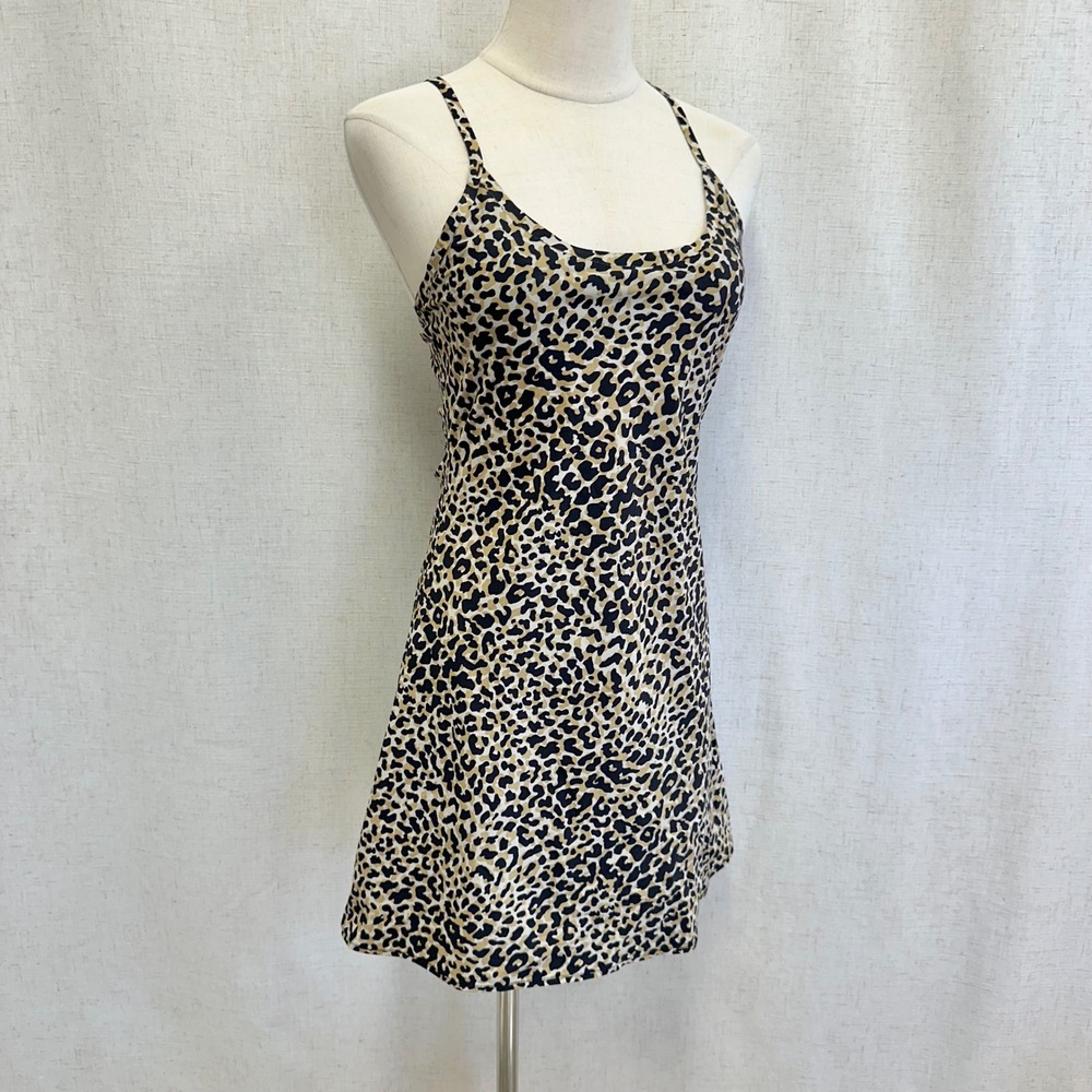 Outdoor Voices Leopard Print The Athletic Dress Small Racerback Built in Shorts - Picture 4 of 15